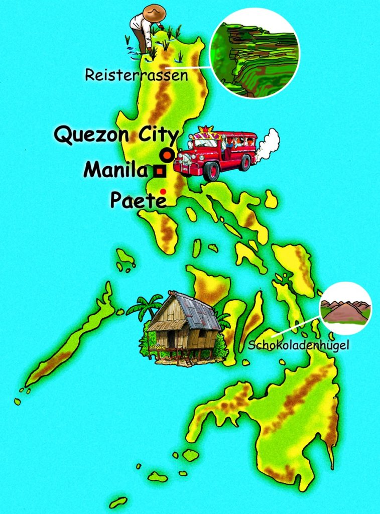 Landkarte der Philippinen. Quelle: Angela-Richter
