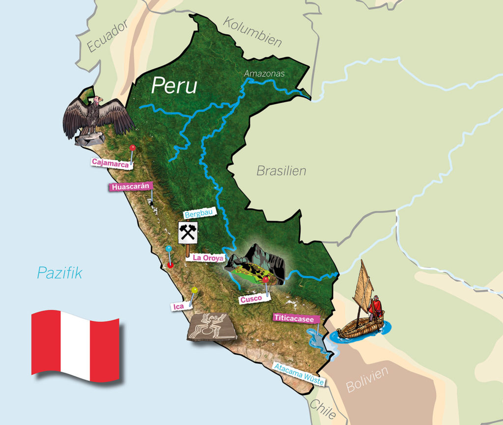 Peru Landkarte. (Quelle: Angela Richter)