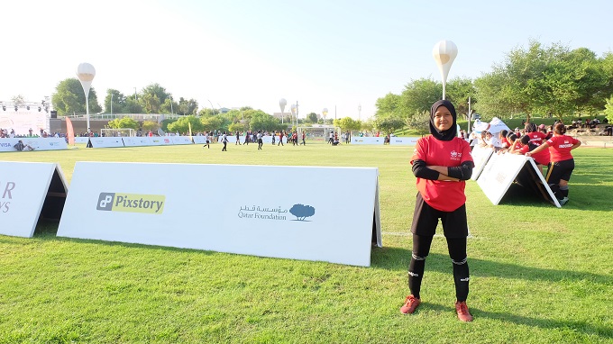 Anisa in Doha bei der Straßenkinder-WM (Quelle: Kindernothilfepartner)